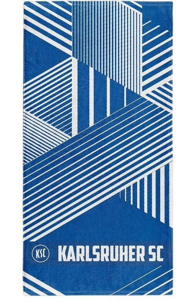 Karlsruher SC Duschtuch Fußball Blau/Weiß