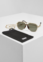 Urban Classics Sonnenbrille Sunglasses Karphatos with Chain gold