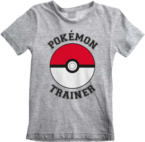 Pokémon Pokemon - Trainer (Kids) Jungen Kinder T-Shirt Heather Grey