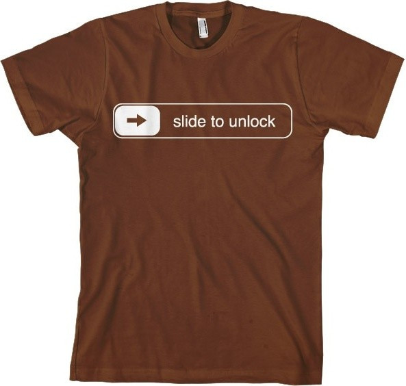 Hybris Slide To Unlock T-Shirt Brown