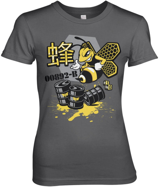 Breaking Bad Meth Bee 00892-B Girly Tee Damen T-Shirt Dark-Grey