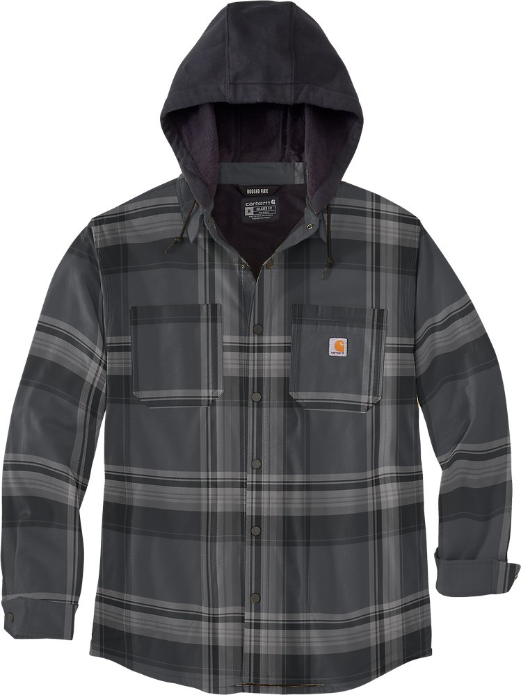 Carhartt Jacke Flannel Sherpa-Lined Shirt Jac Black Jackets