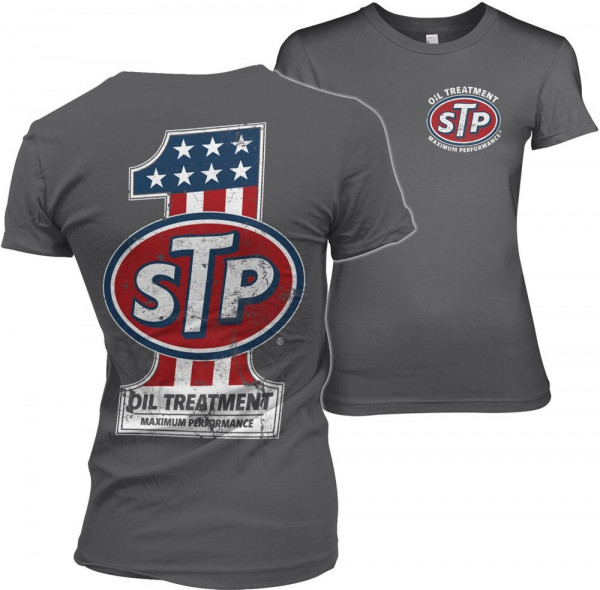 STP American No. 1 Girly Tee Damen T-Shirt Dark-Grey
