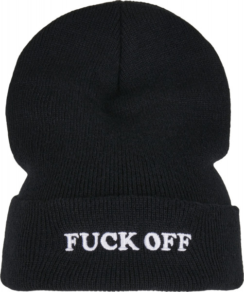 Mister Tee Mütze Fuck Off Beanie Black/White