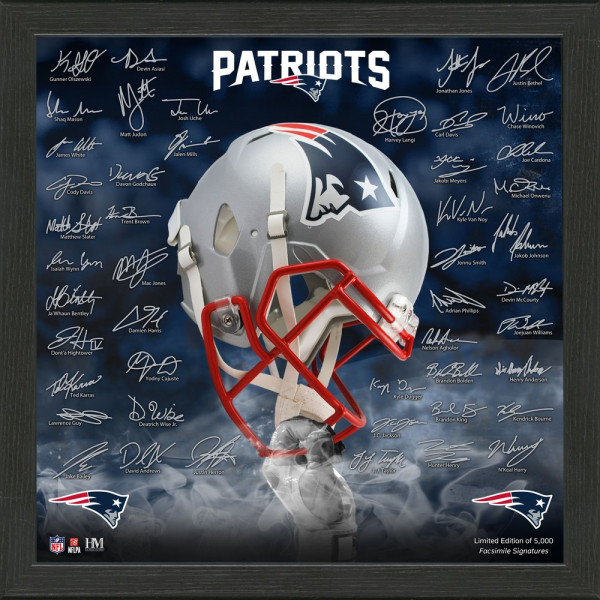 New England Patriots Signature Helmet American Football NFL Blau/Grau