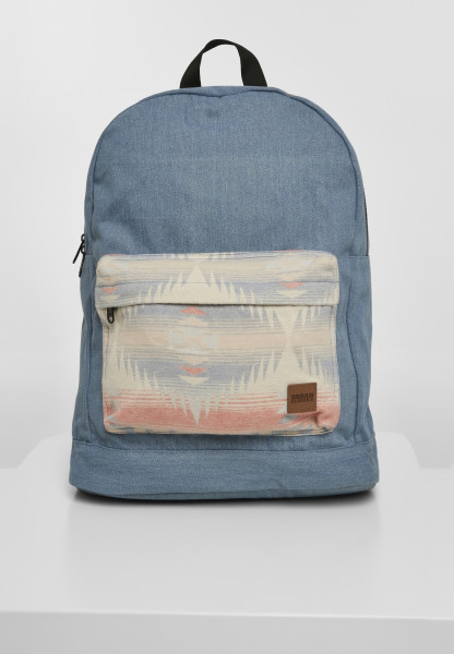 Urban Classics Tasche Inka Backpack Denim Blue/Multicolor