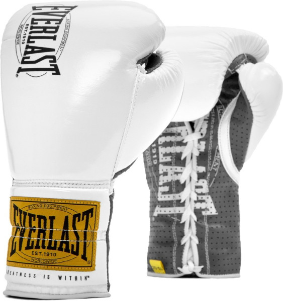 Everlast Boxhandschuhe Gloves 1910 Pro Figh G White
