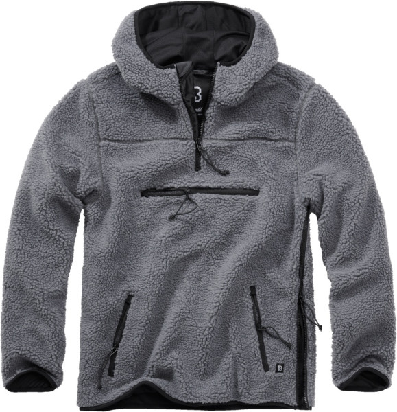 Brandit Hoody / Sweatshirt Teddyfleece Worker Pullover in antracite