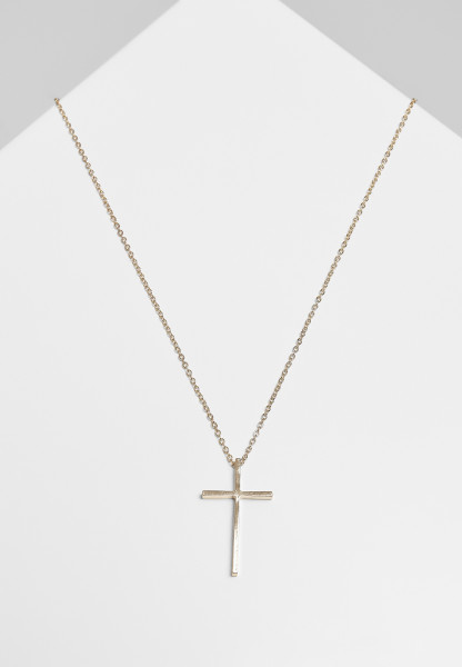 Urban Classics Necklace Big Basic Cross Necklace Gold