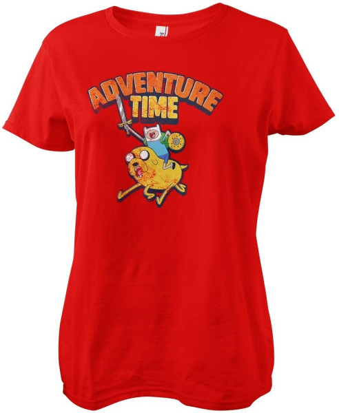 Adventure Time Washed Girly Tee Damen T-Shirt Red
