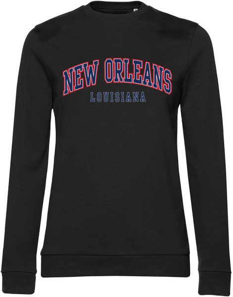 New Orleans Louisiana Girly Sweatshirt Damen Black