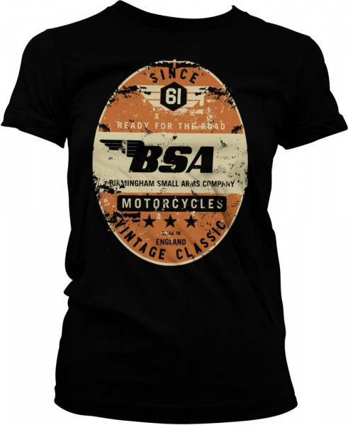 BSA Birmingham Small Arms Co. Girly Tee Damen T-Shirt Black