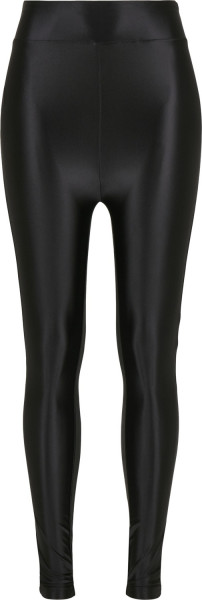 Urban Classics Damen Ladies Highwaist Shiny Metalic Leggings Black