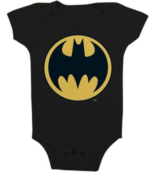 Batman Signal Logo Baby Body Jungen Black