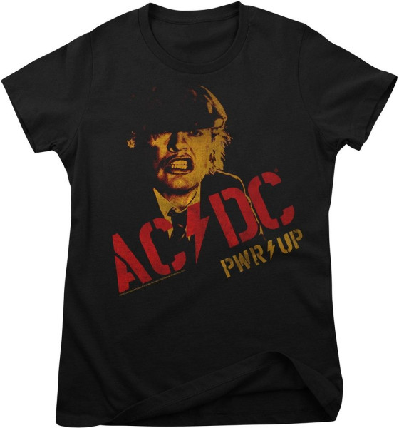 AC/DC Damen Angus Young Pwr Up Girly Tee PS-5-ACDC016-H56-12