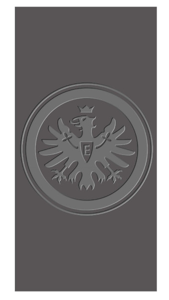 Eintracht Frankfurt Handtuch Relief Fussball Anthrazit