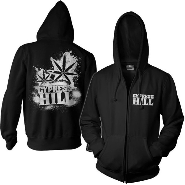 Cypress Hill Cracked Zipped Hoodie Black