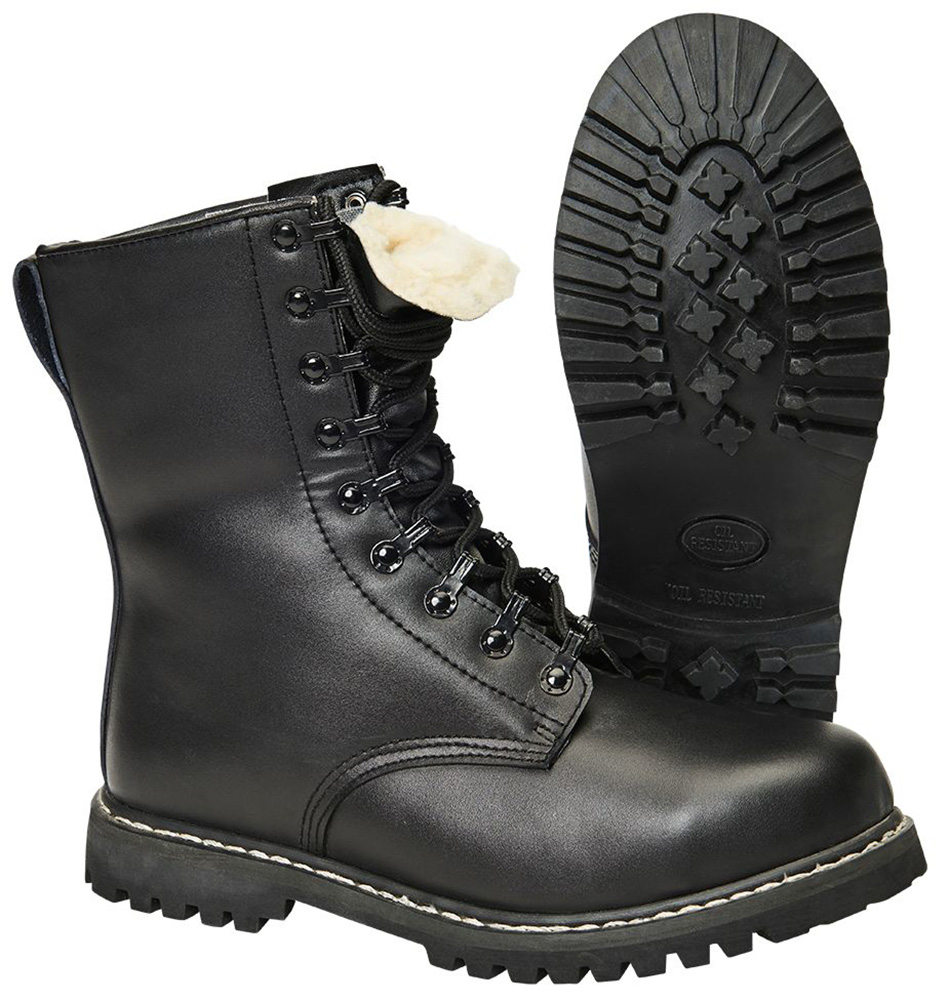 Brandit Schuh Springerstiefel mit Futter in Schwarz - Herren / Unisex