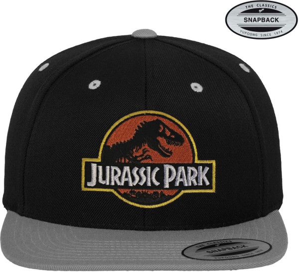 Jurassic Park Premium Snapback Cap Black-Dark-Grey