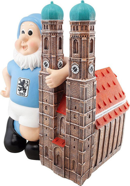 TSV 1860 München Gartenzwerg Frauenkirche Fußball Weiß/Blau