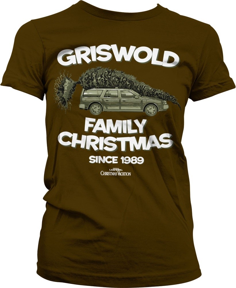 National Lampoon's Christmas Vacation Griswold Family Christmas Girly Tee Damen T-Shirt Braun - Damen