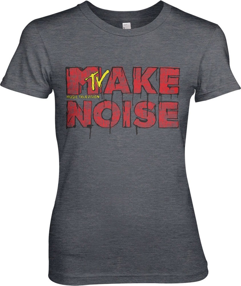 Make Noise MTV Girly Tee Damen T-Shirt Dark-Heather - Damen