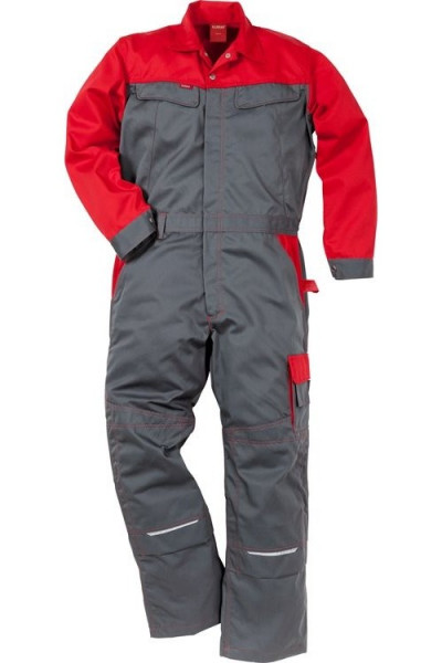 Kansas Industrie-Overall Icon Two Overall 8612 LUXE Grau/Rot