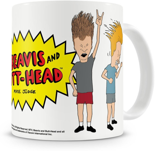 Beavis and Butt-Head Headbanging Coffee Mug White