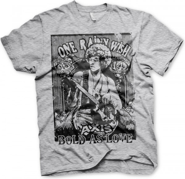 Jimi Hendrix Bold As Love T-Shirt Heather-Grey