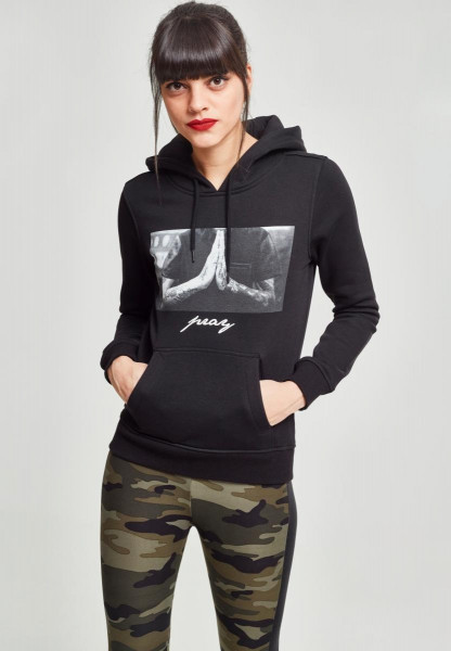 Mister Tee Damen Hoodie Ladies Pray Hoody Black