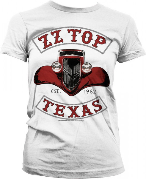 ZZ Top Texas 1962 Girly Tee Damen T-Shirt White