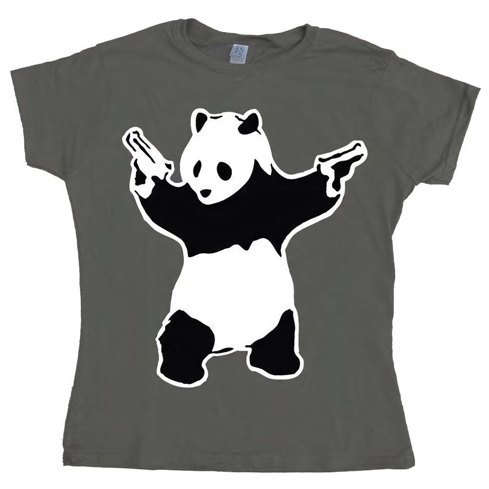 Banksy Damen Panda Girly T-Shirt SH-5-15058-H6-4 - Damen