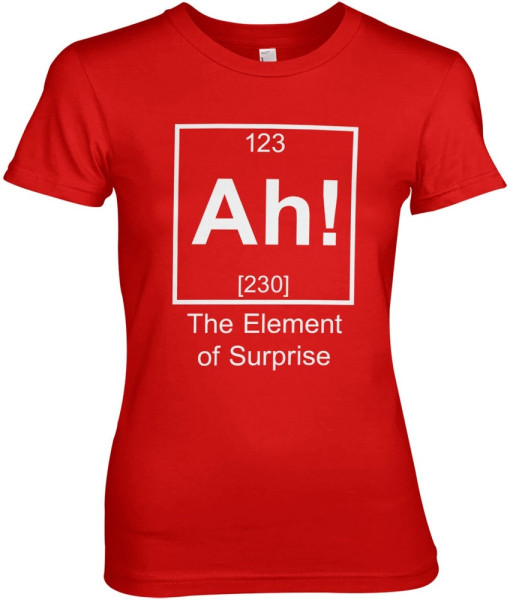 Hybris Ah! The Element Of Surprise Girly Tee Damen T-Shirt Red