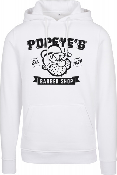 Merchcode Sweatshirt Popeye Barber Shop Hoody White