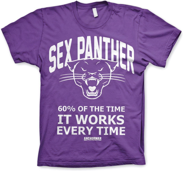 Anchorman Sex Panther T-Shirt Purple