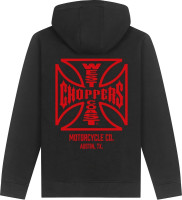 WCC West Coast Choppers Hoodie Zip Atx Cross Zip Hoody WCCHD228ZW