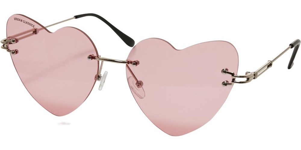 Urban Classics Sonnenbrille Sunglasses Heart With Chain Rose/Silver |  Accessoires | Herren | Lifestyle