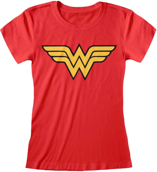 DC Wonder Woman - Logo Fitted T-Shirt Damen Shirt Red