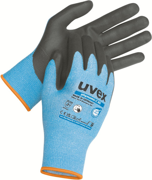 Uvex Schutzhandschuhe Phynomic C Xg Protexxion Zone 60074 Schwarz, Blau 10 Paar-12