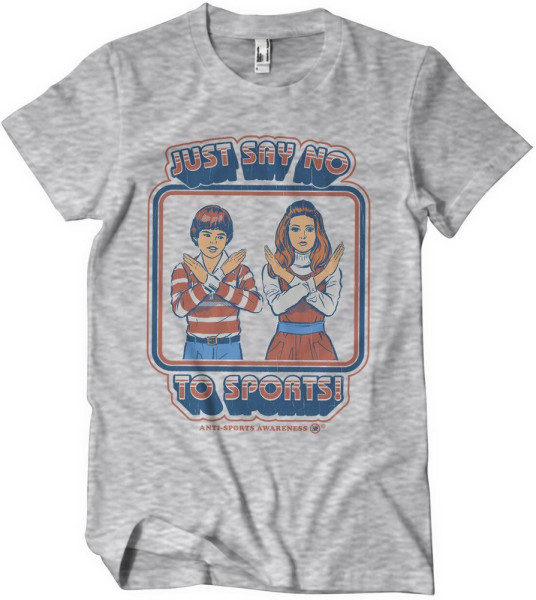 Steven Rhodes Just Say No To Sports T-Shirt Heathergrey