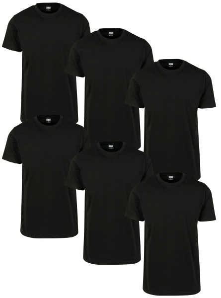Urban Classics T-Shirt Basic Tee 6-Pack Black