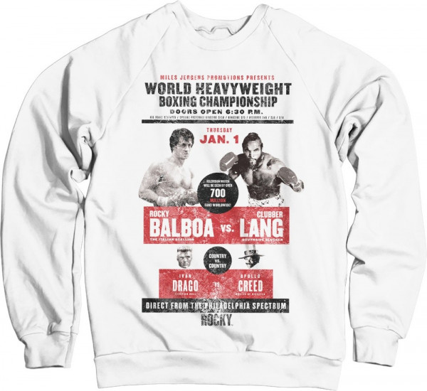 Rocky World Heavyweight Poster Sweatshirt White