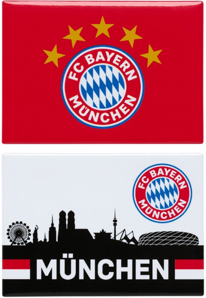 FC Bayern München Magnet Logo & Skyline 2er-Set 32663
