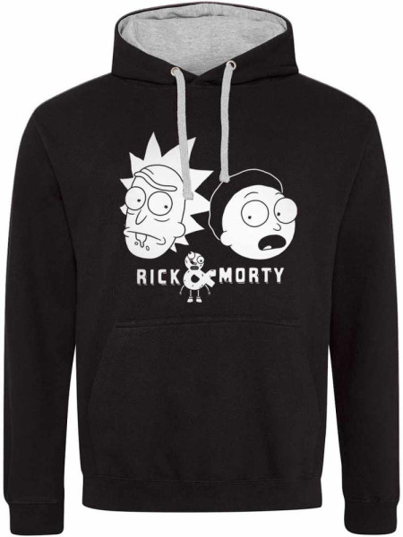 Rick And Morty - Pair (SuperHeroes Inc. Contrast Pullover) Hoodie Black