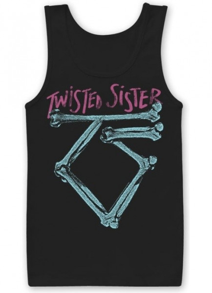 Twisted Sister Washed Logo Tank Top Black