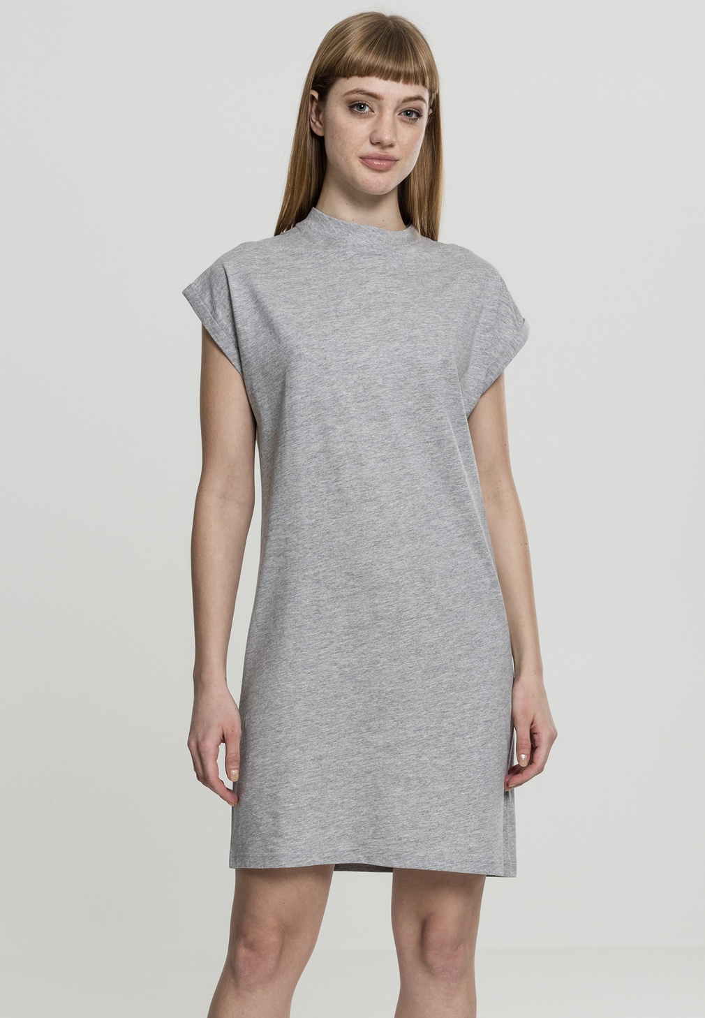 Urban Classics Kleid Ladies Turtle Extended Shoulder Dress Grau - Herren / Unisex
