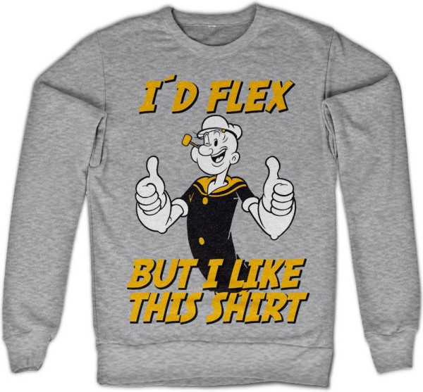 Popeye I'd Flex Sweatshirt Heather-Grey