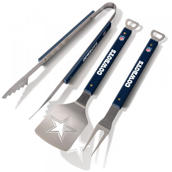 Dallas Cowboys Grillbesteck Spirit Series 3-Piece BBQ Set American Football Blau