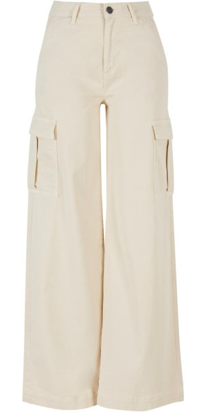Urban Classics Damen Hose Ladies High Waist Wide Leg Twill Cargo Pants