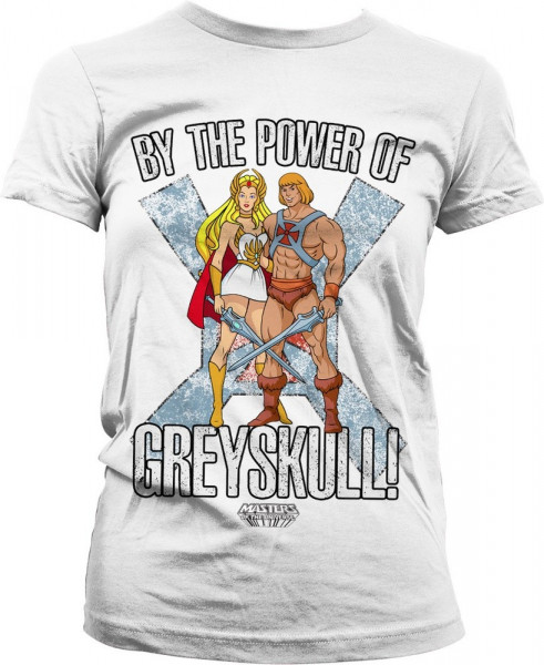 Masters Of The Universe By The Power Of Greyskull Girly Tee Damen T-Shirt White